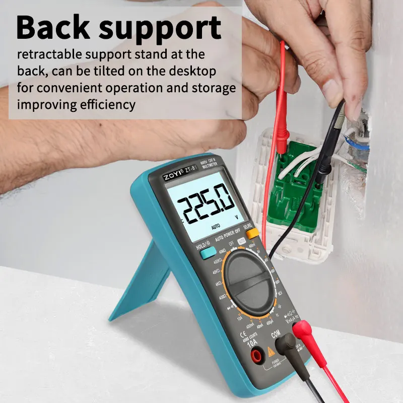 ZOYI ZT-81 Mini Digital Multimeter, High-Precision Auto-Ranging Smart Anti-Burn, Multifunctional Meter for Electrician Repair view 4