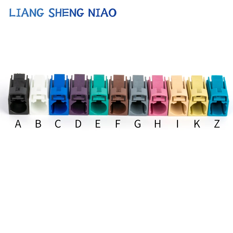 FAKRA Bend SMB-KW female elbow inner bore short body automotive connector ABCDEFGHIKZ model color