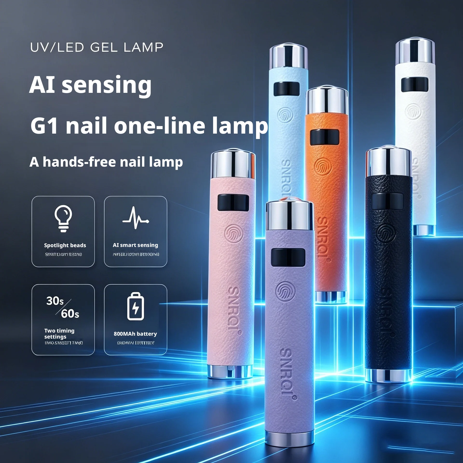 Shineknot Portable Nail Lamp Ai Intelligent Sensing Handheld Nail Polish Oil Adhesive Patch Baking Lamp With Bracket