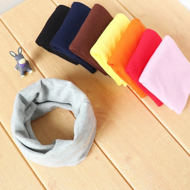 Children's Autumn and Winter Multi-functional Warm Neck Korean Knitted Solid Color Baby Scarf Baby Clothing Mother & Kids