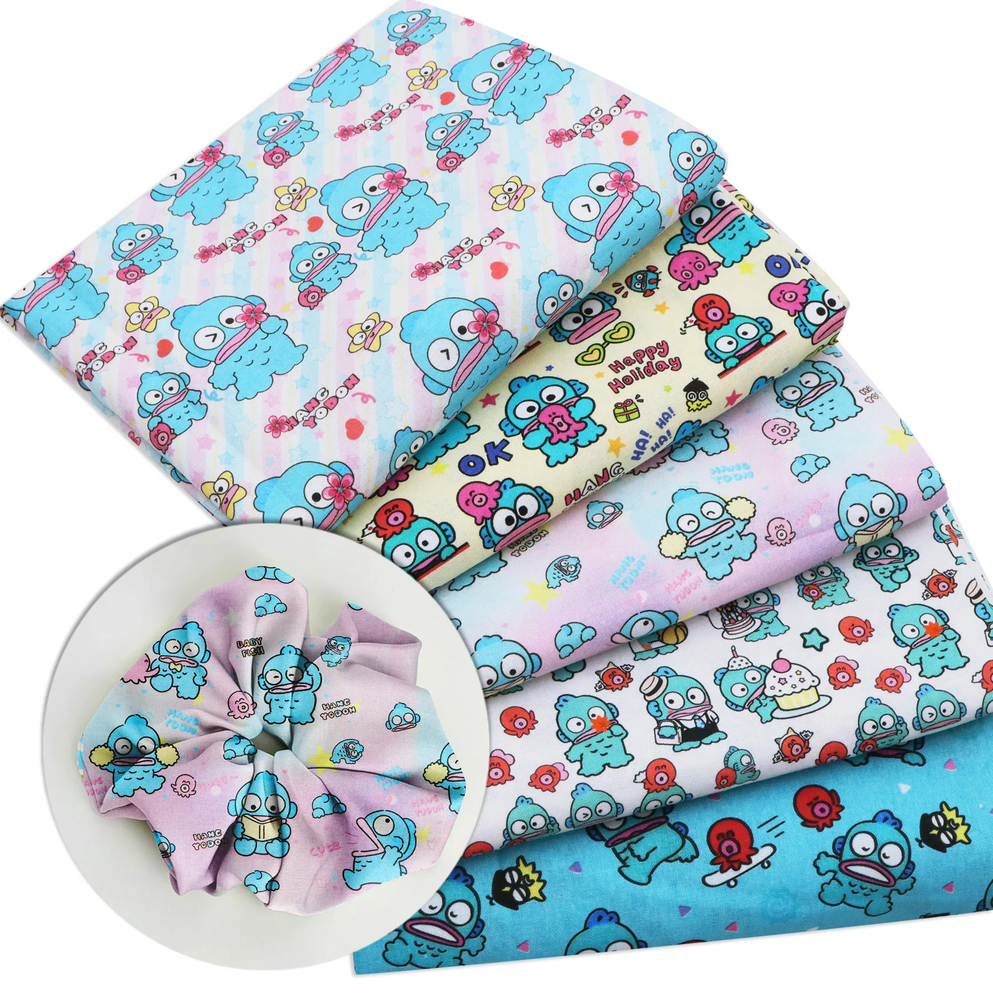 

50*145cm Patchwork Hangyodon 100% Cotton Fabric For Tissue Sewing Quilting Fabrics Needlework Material DIY Handmade