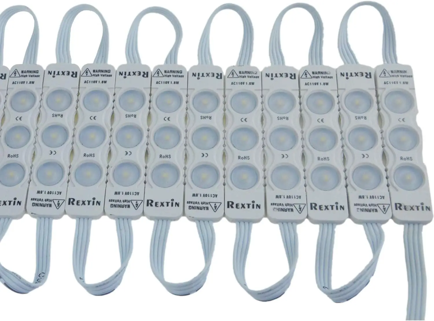 

100pcs 3 LED Module 2835 White 120-150LM Super Bright Decorative Light for Letter Sign Advertising with Adhesive Backing