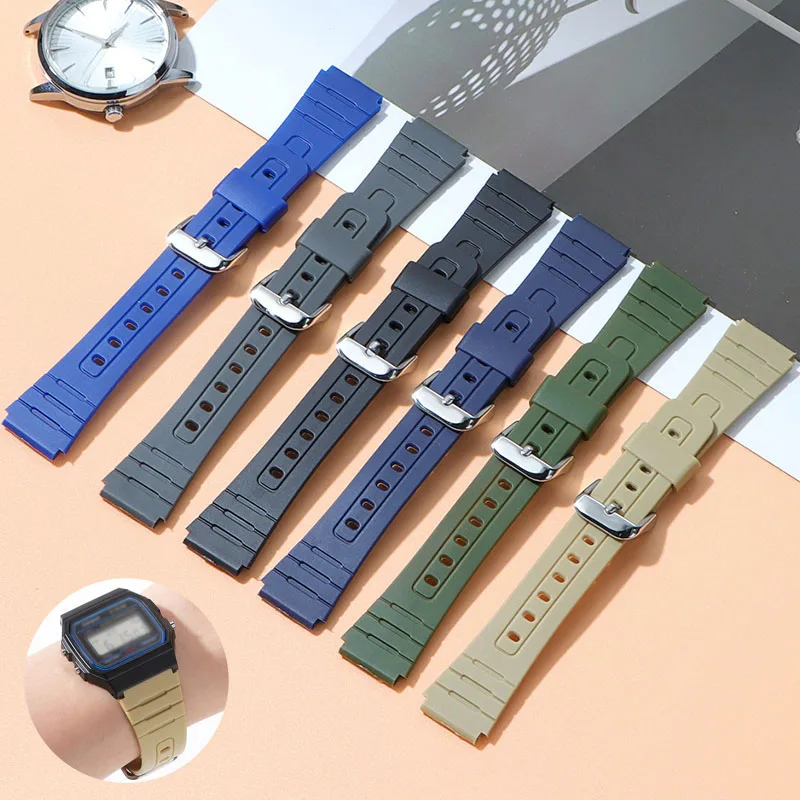 Correa de silicona de 18mm, correa de reloj impermeable de goma, pulsera de repuesto Universal, pulsera deportiva suave para hombres y mujeres, accesorios