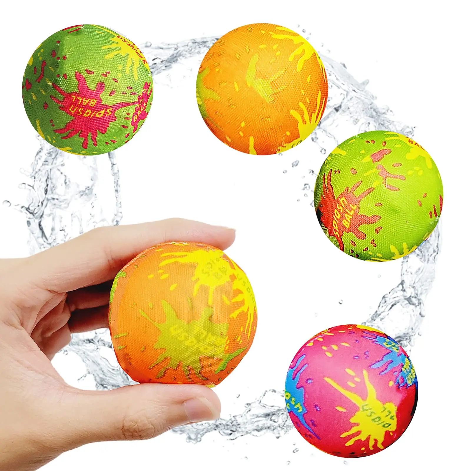 10-100pcs reusable children\'s water absorbing cloth balls summer water beach swimming pools parties gifts swimming pool toys