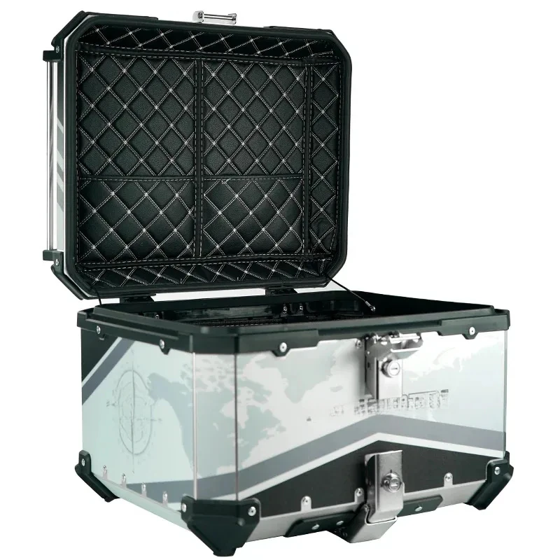 

Высококачественный мотоциклетный кофр объемом 55 л из алюминиевого сплава с быстросъемным креплением и декоративной наклейкой