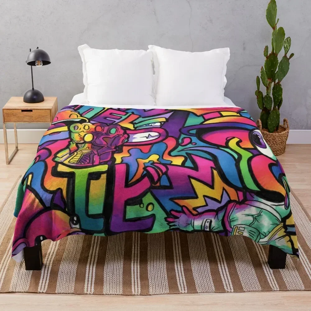 

C H A M E L E O N // Copic Marker Doodle Throw Blanket sofa bed Thermal Quilt Multi-Purpose Blankets