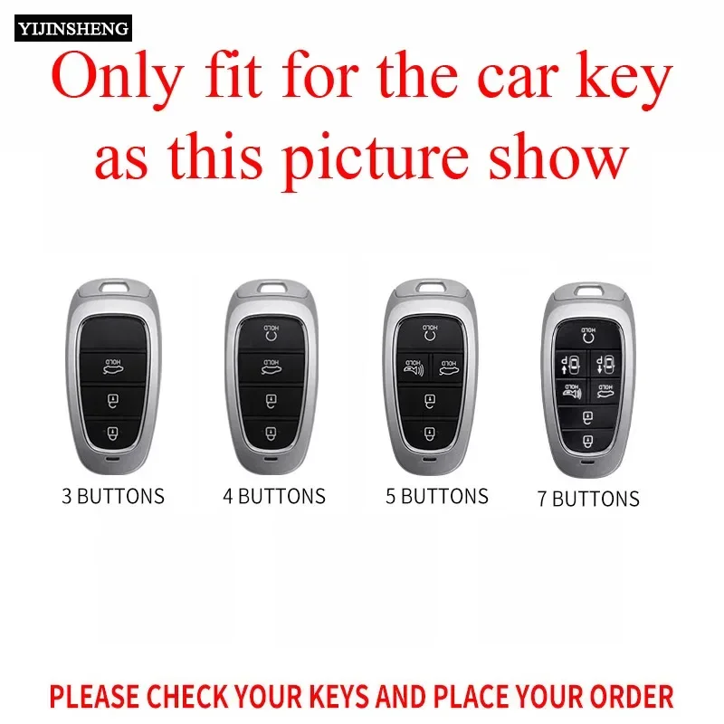 3 4 5 7 Buttons Full Cover Car Key Fob Case for Hyundai Sonata Sel Ev 6 Ev 8 IONIQ 5 Nexo DN8 Fe Tucson Sonata Staria NX4 Ioniq