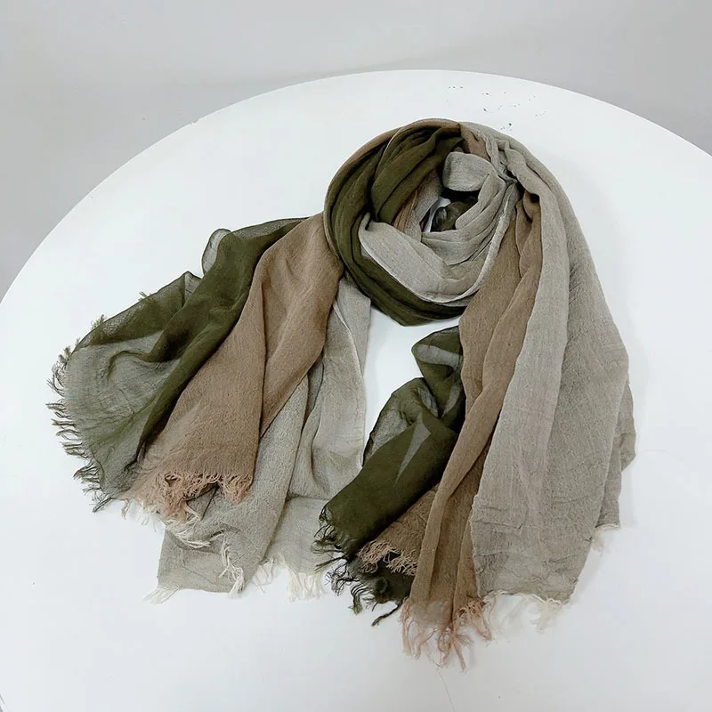 Designer Patchwork Gestreiften Schal für Männer Baumwolle Leinen Winter männer Schals Warme Halstuch Männliche Zubehör Bufandas Schals – Detail 10