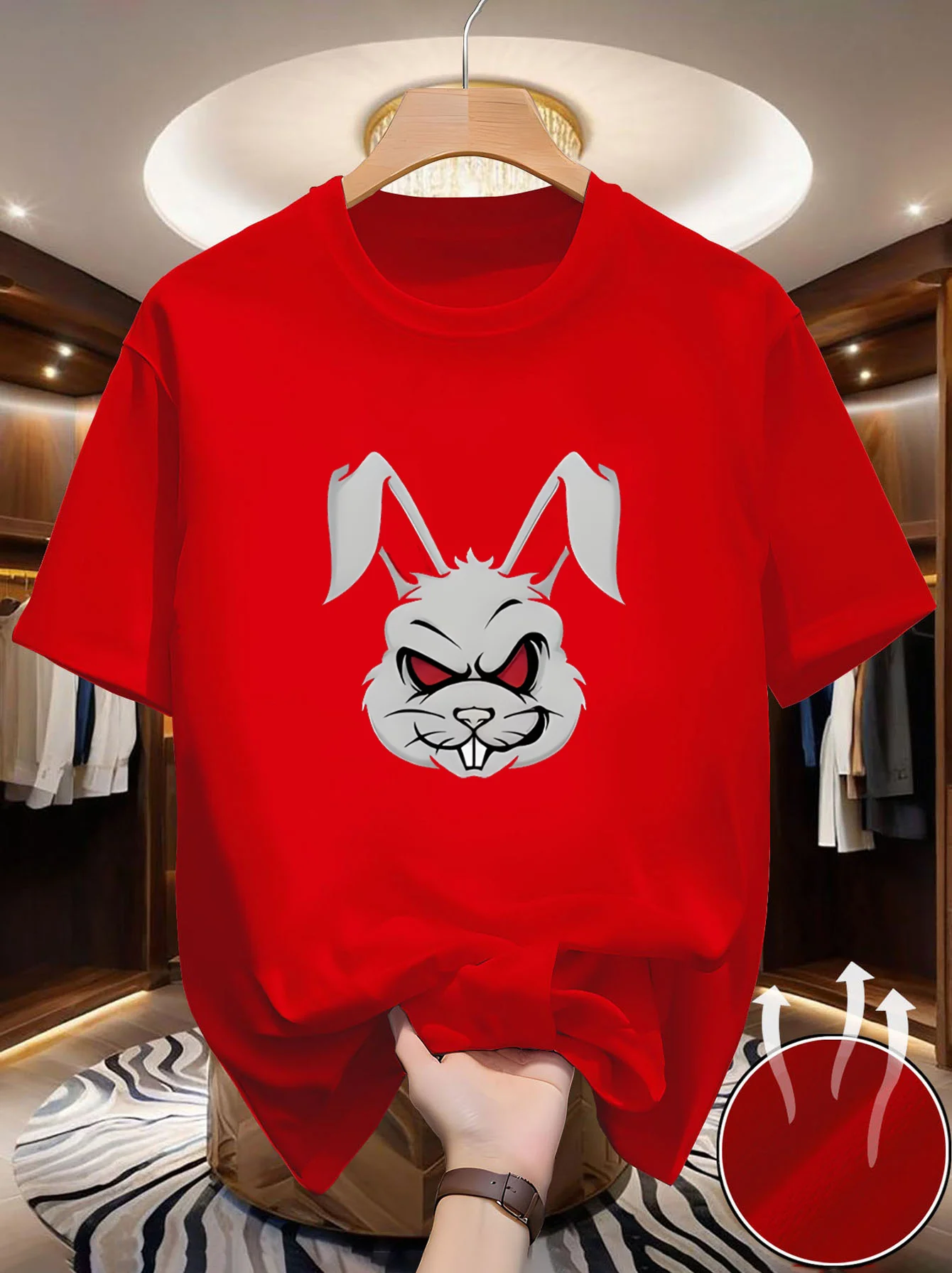 Single-Piece Men's Top Round Neck Short Sleeve T-Shirt, Soft Tones, Comfortable, Sporty, Athletic Style, Casual Vibe, Loose Fit,