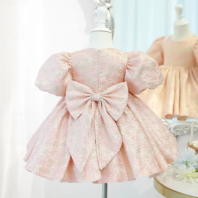 Girl\'s Ceremonial Dress Brand Baby Royal Lolita Princess Girls Spanish Floral Dress Infant Christening Dresses Boutique Clothes