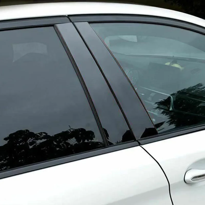 New Arrival 6PCS Polished Pillar Posts For Mitsubishi Outlander 2006-2012 Window Trim Cover BC Column Sticker