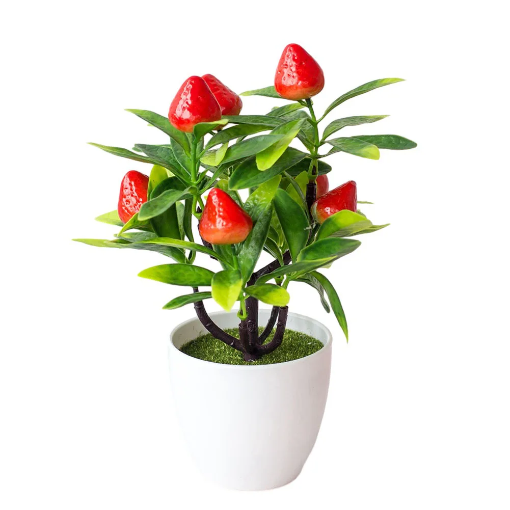 Plantas Artificiales en Maceta, Bonsái Artificial, Planta Artificial de Plástico, Adornos para Arreglos de Jardín, Planta en Maceta