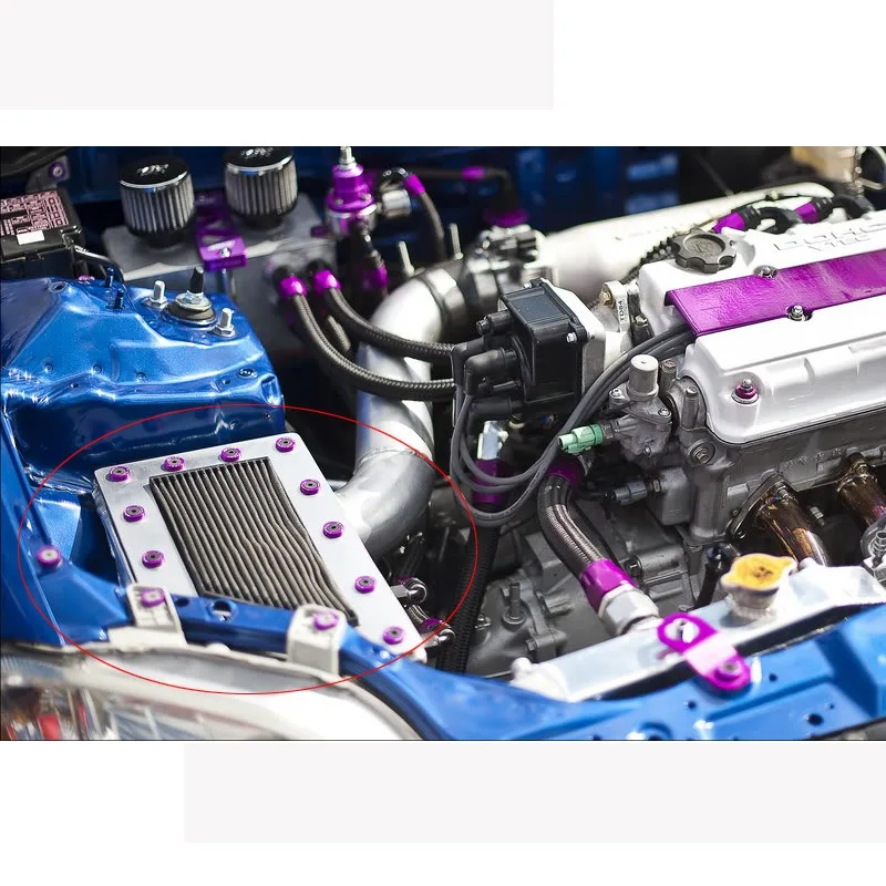 10Pcs M6 Fasteners Screws Aluminum Fender Washers and Bolt License Plate Frame Washer Bolts For Automobile Modification