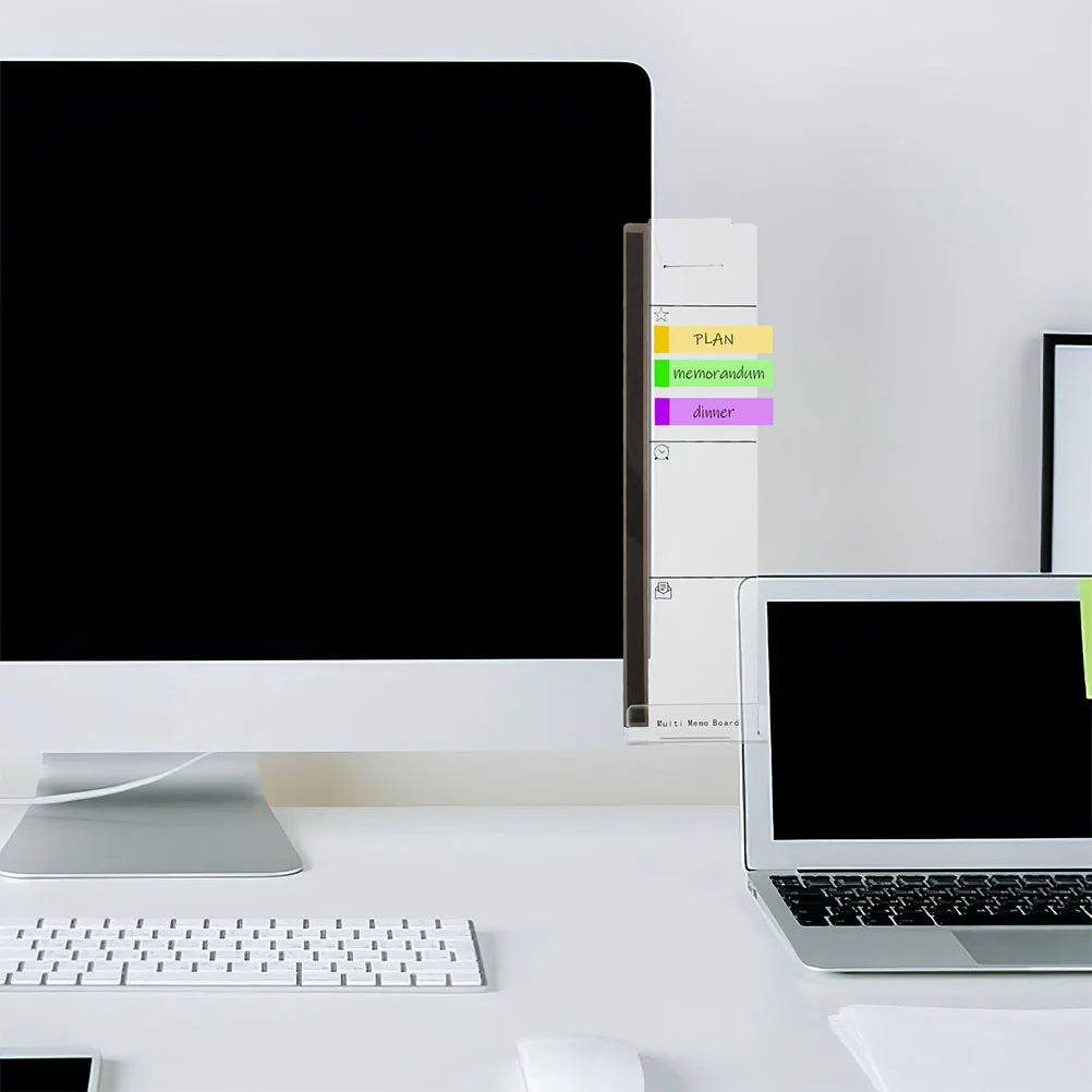 

3 Pcs Display Screen Monitor Memo Board Office Acrylic Computer Side Note Holder