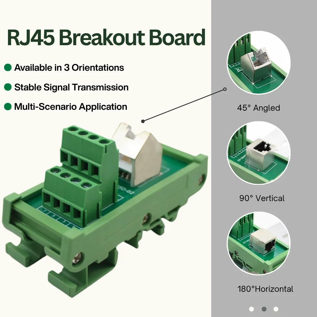 Scheda breakout verticale RJ45 Splitter RJ 45 Adattatore RJ45 Montaggio su guida Din