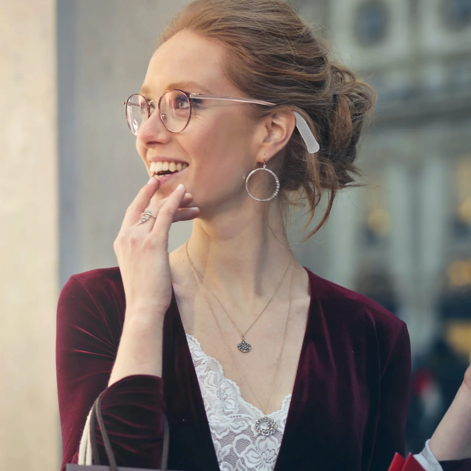 

2Pairs Eyeglass Temple Tips Sleeve Soft Stretchy Nylon Spandex Reusable Nonslip Glasses Ear Grips Comfortable Fit for Sunglasses