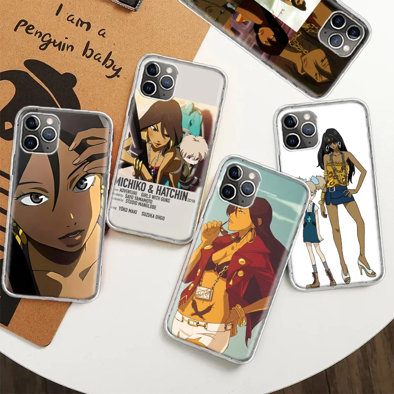 Michiko To Hatchin Michiko Malandro Case for iPhone 12 13 Mini 14 Plus 15 16 Pro Max 11 X XS Max Clear TPU Protective P