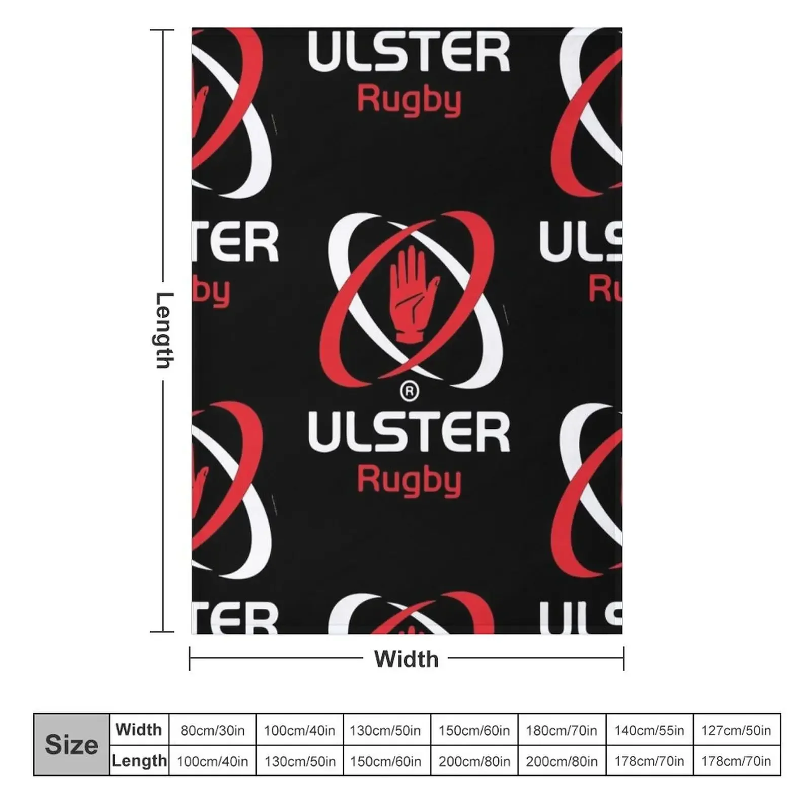 ULSTER RUGBY FANS -IRFU TEAM Throw Blanket Bed Furrys Bed linens Thermal Blankets