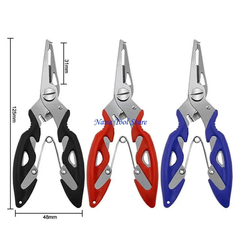 31GJ Fishing stainless steel braid cutters split ring scissors hook penghapus