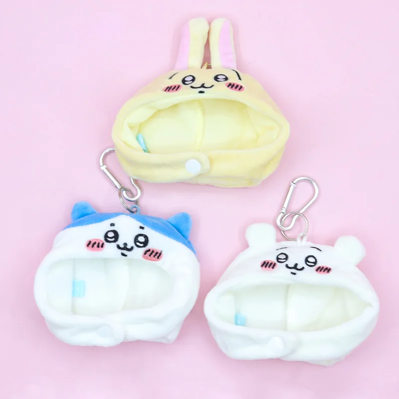 

Cute Self Mocking Bear ちいかわ ハチワレ Cross Dressing Headgear Baby Clothes Anime Kawaii Usagis Doll Pendant Hat Doll Accessories