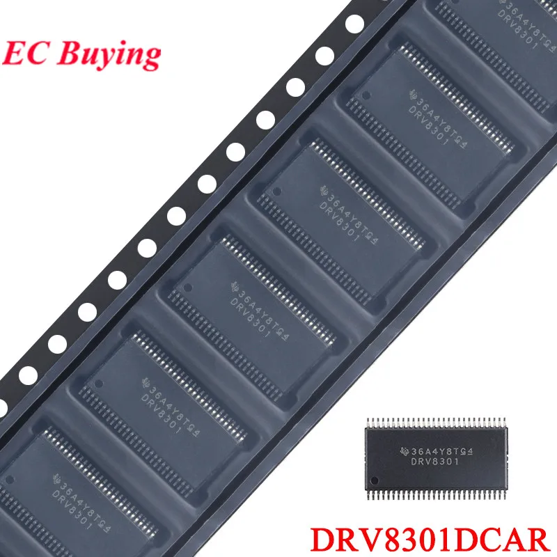 5Pcs/1pc DRV8301DCAR DRV8301 8301 HTSSOP-56 65V Max Three-Phase Gate Driver with Buck Regulator Current Shunt Amplifier SPI Chip