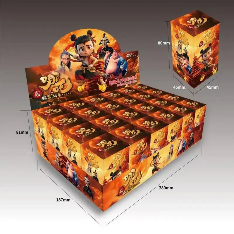 

New 24 Small Box Nezha Demon Children's Sea Series Handheld Nezha Blind Box Keychain Pendant Full Blind Box Gift