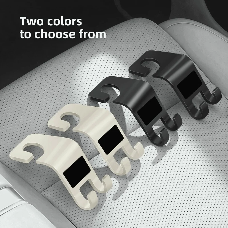 Car Headrest Hooks For Dacia Duster Logan Renault Lada Vesta Granta Peugeot 3008 Citroen C3 Fiat Panda, 2PCS Rear Seat Bag Hook