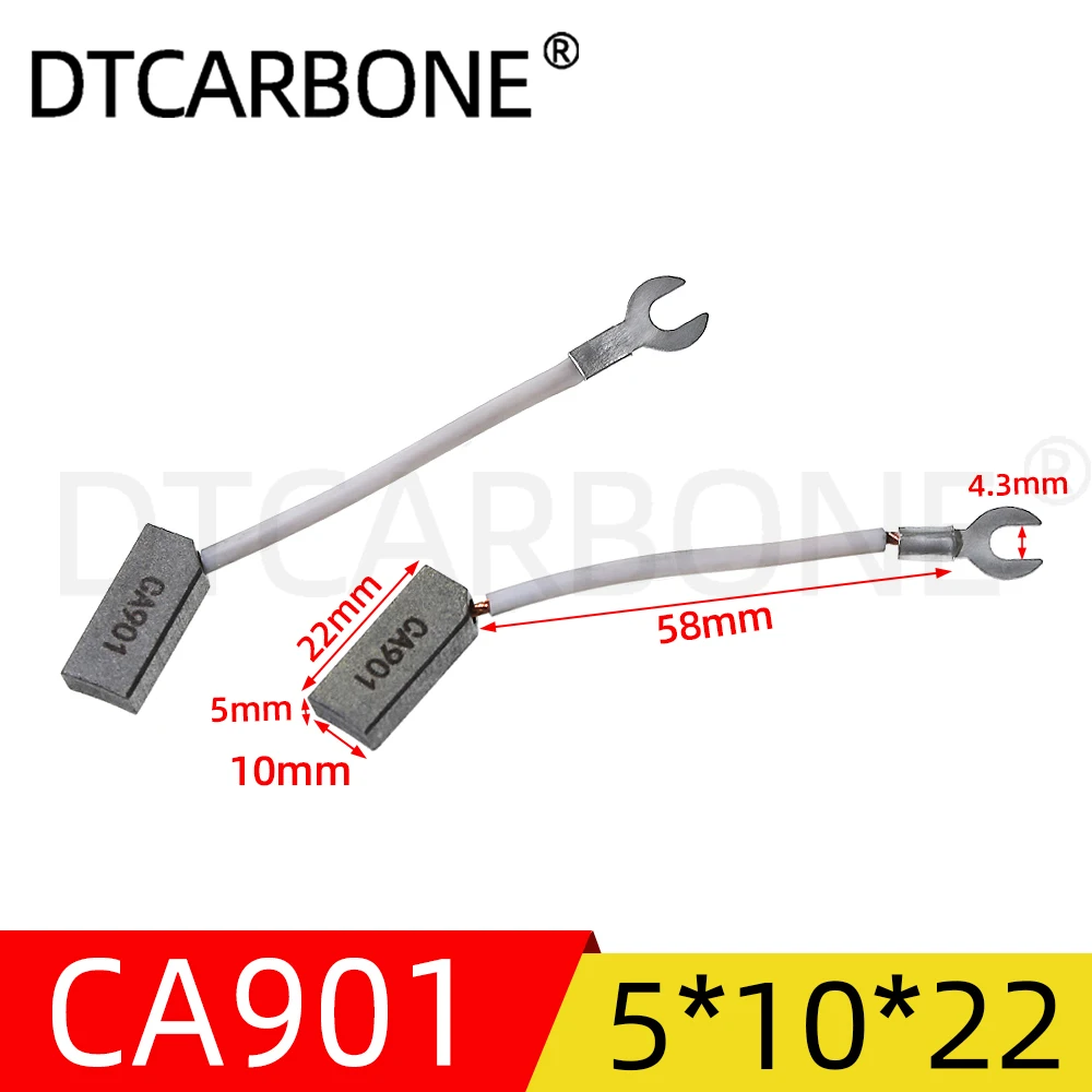 

20 шт. DTCARBONE CT53 угольная щетка для колеса коллектора кабельного оборудования 5*10*22 мм
