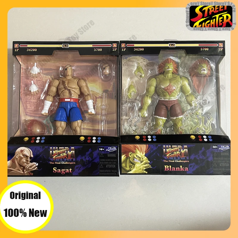 

In Stock Jada Toys Ultra Street Fighter II The Final Challengers Blanka Sagat Anime Action Figures Custom Model Toy