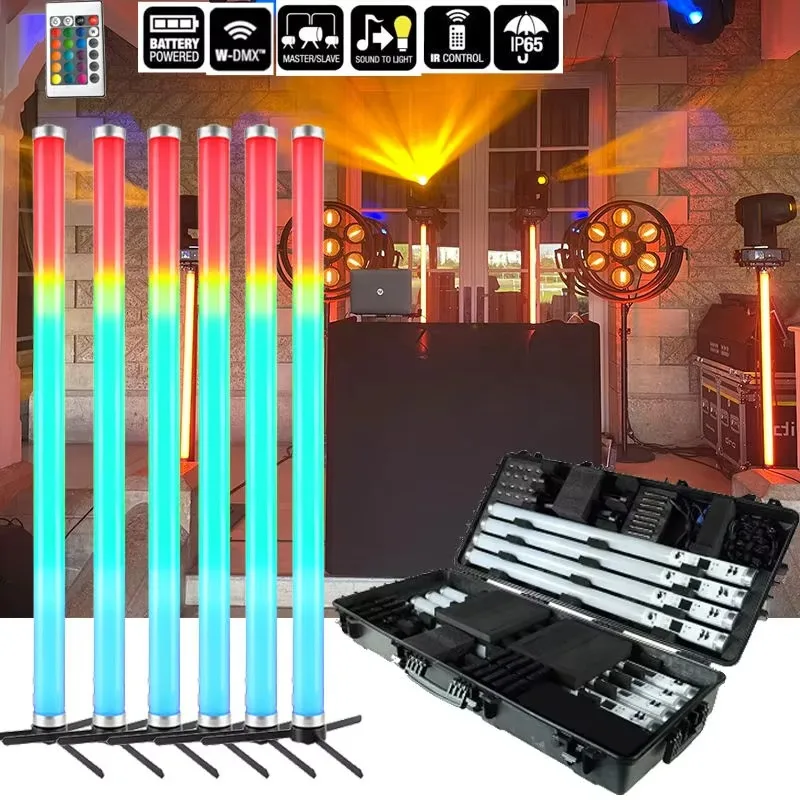 16 Pixel 180° RGBW 1M IP65 Rechargeable LED Tube Light Wireless DMX Infrared Pasteable Stage Landscape Lamp