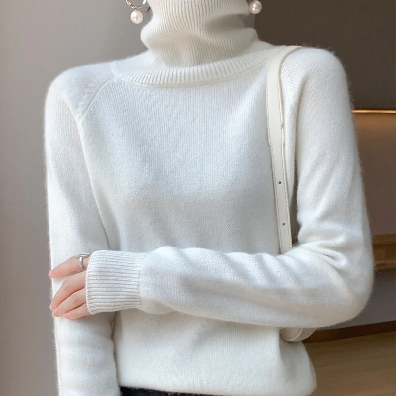 

Autumn And Winter's Turtleneck Sweater Women New Chunky Slim Sweater Under The Pullover Long-sleeved Sweater With a Slim Base