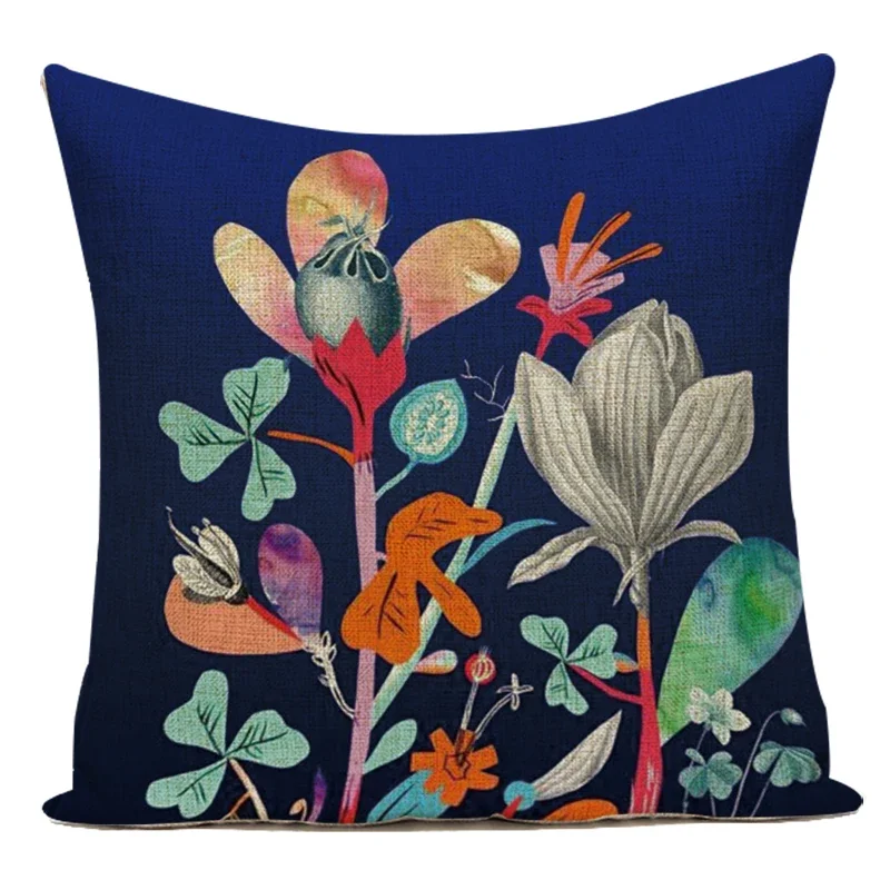 Nordic Style Tropical Leaves Cactus Pattern Pillowcase Tropical Flower Cushion Cover Sofa Chair Living Room Throw Pillow Covers