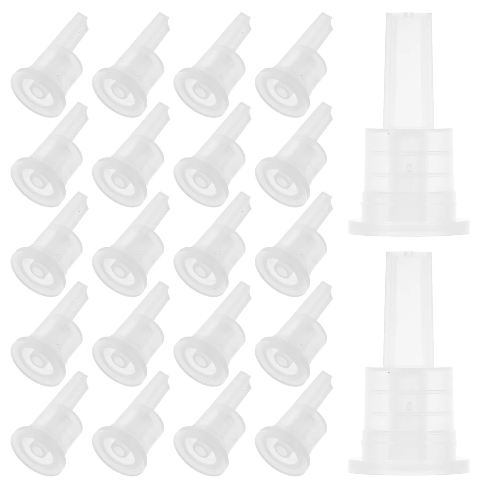 100 Pcs Essential Oil Bottle Stopper Dropper Cap Sealing Plug Inner Aluminum Plastic Replacement