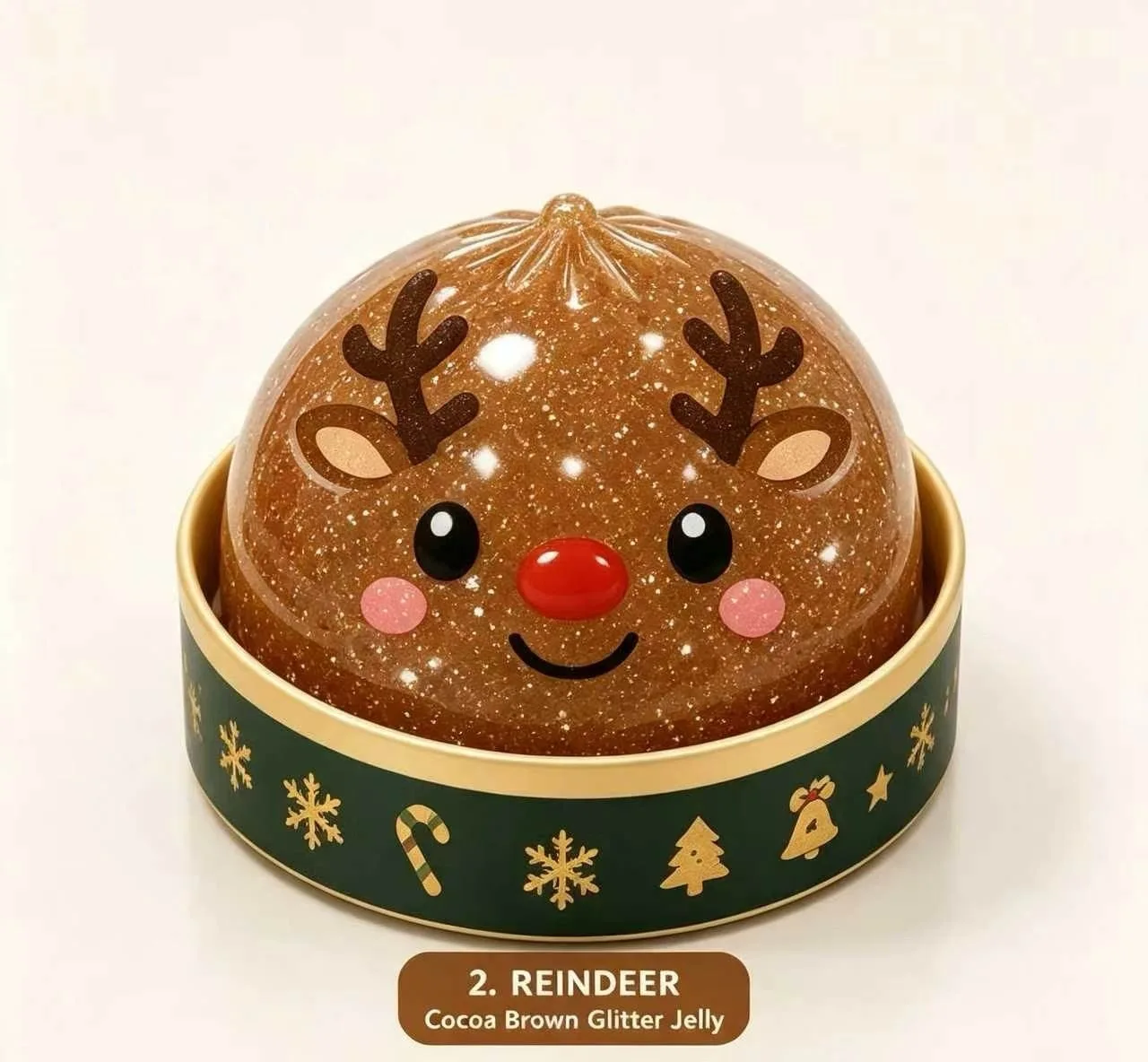 Neues Weihnachtsmann-Elch-Knödel-Form-Quetschspielzeug in Grün zur Stresslinderung, Weihnachtsparty-Geschenk, Spielzeug für Erwachsene – Detail 9