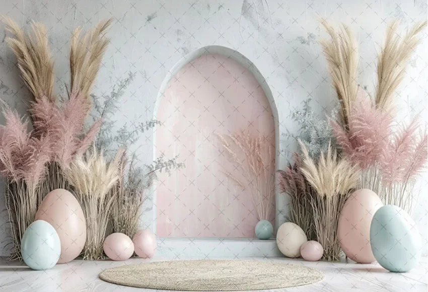 Mehofond 사진 배경 용수철 부활절 토끼 보호 꽃 계란, 어린이 생일 파티 초상화 장식 배경, 사진 스튜디오