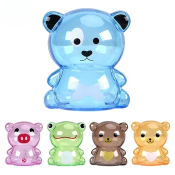 Kreatywna mała skarbonka skarbonka słodka skrytka depozytowa przezroczysta moneta papierowe pieniądze skarbonka prezent dla dzieci