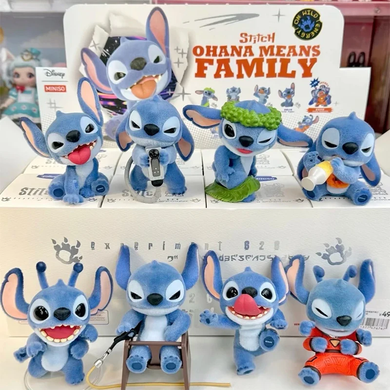 

Подлинная серия Disney Stitch аниме «Крадь он несоответствие», слепая коробка, флокированная фигурка, детская коллекционная игрушка, Рождественский подарок