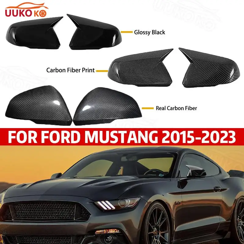 Rearview Mirror Cover US Version For Ford Mustang 2015-2023 Car Styling Sideview Mirror Cover Auto Parts