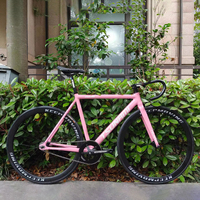 TSUNAMI SNM100 Fixed Gear Bike Aluminum Alloy Frame Single Speed Bicycle Fixie Bearing Hub Cycling Parts Customizable