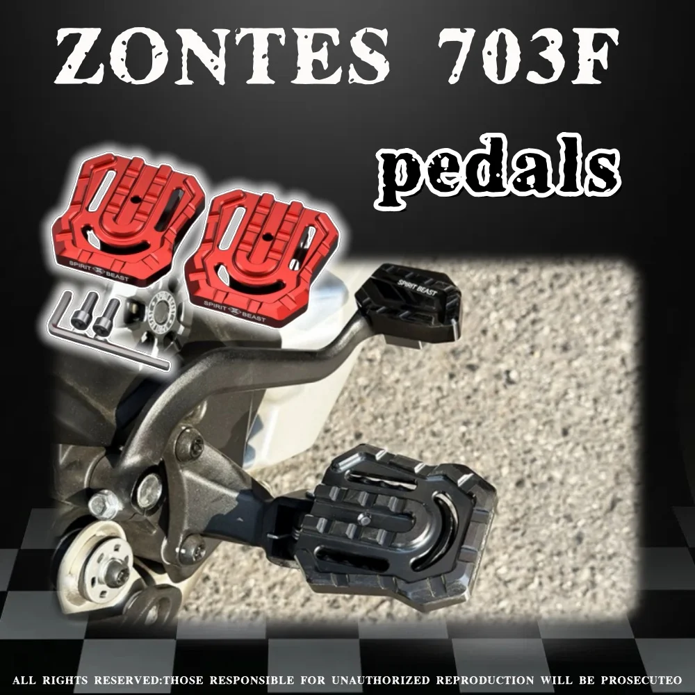 

Motorcycle modified pedals widened and enlarged anti-slip front left and right pedals for ZONTES ZT703F 703F