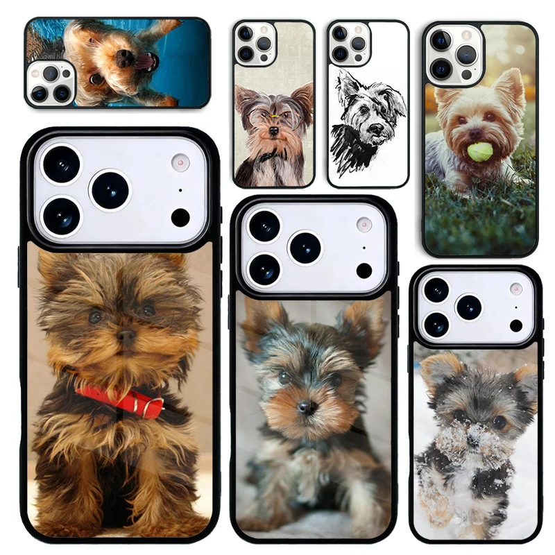 Funda Protectora para iPhone 17 Air 16 Pro Max 15 Plus 11 13 Mini 14 12, Diseño Yorkie Yorkshire Terrier