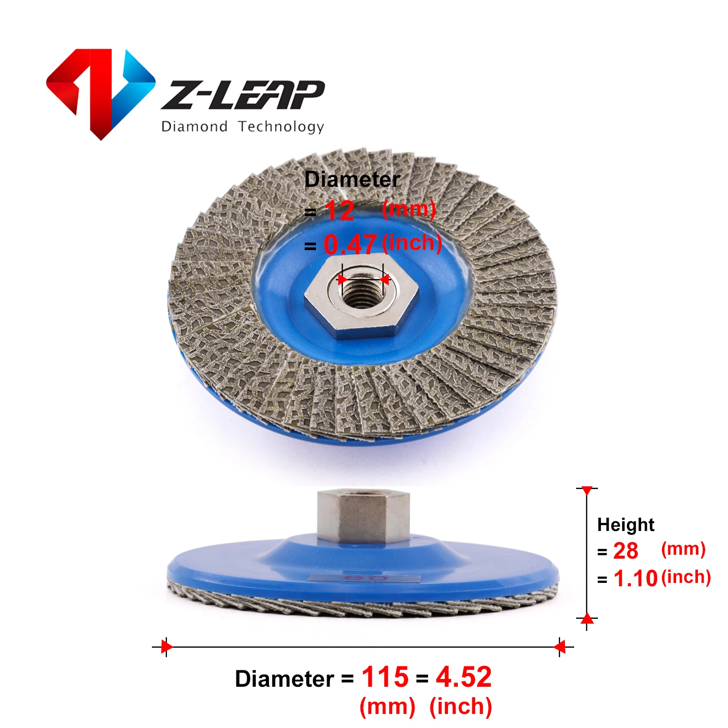 Z-LEAP 1pc 4.5 Inch Professional Flap Discs Sanding Discs Grinding Wheel Blade for Angle Grinder 60/120/200/400 Grit