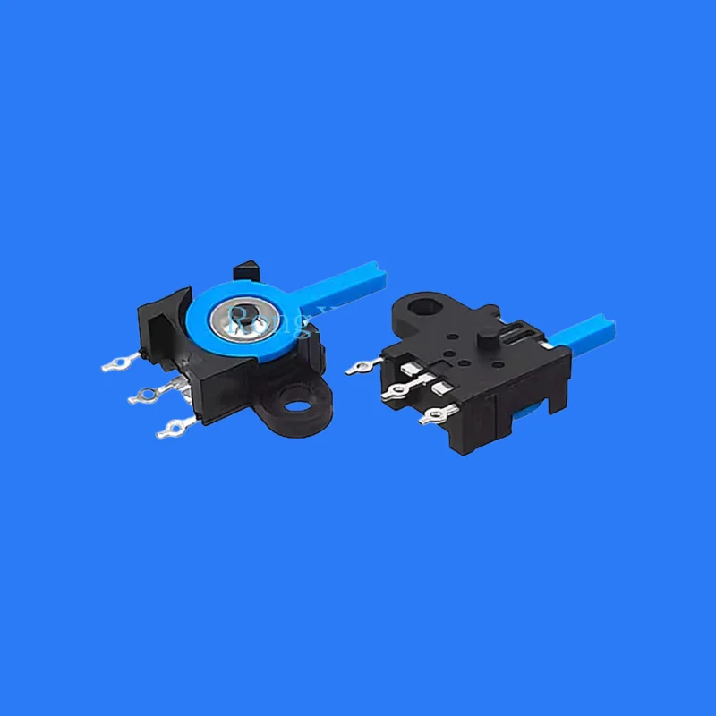 100pcs/KFC-V-213 blue handle limit switch detection switch tripod left and right swing reset with screw hole open