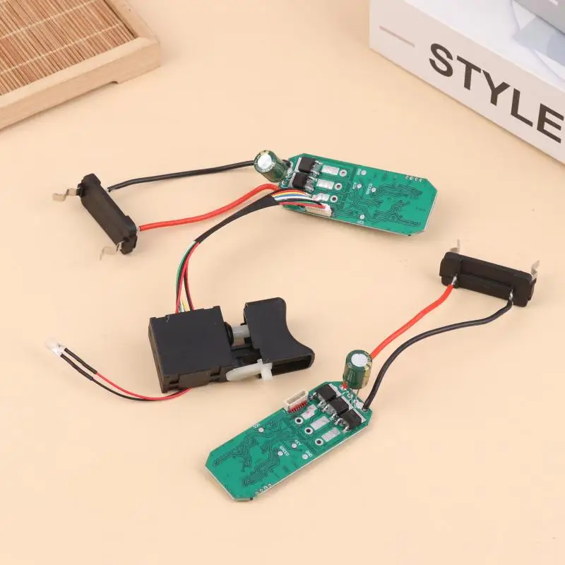 16.8V Lithium Electric Drill Control Board + Switch Assembly 18V Brushless Electric Drill Circuit Board Switch 07115 02410