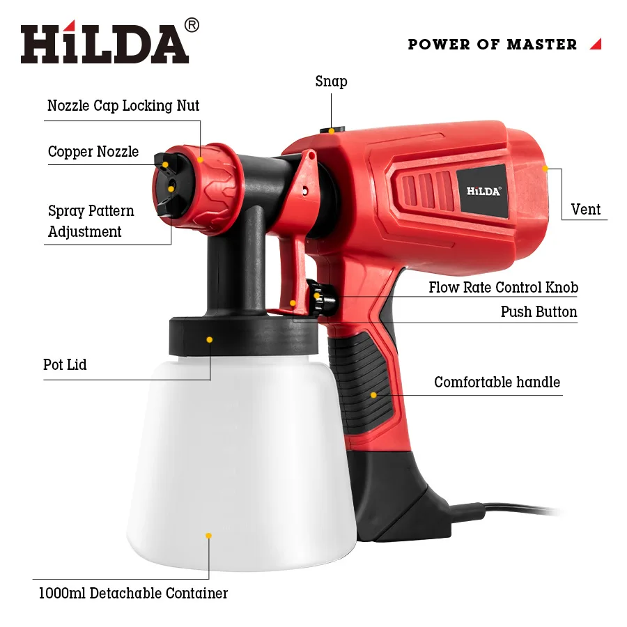 

Hilda Plug-in High Voltage Electric Spray Gun Portable Spray Gun Removable
