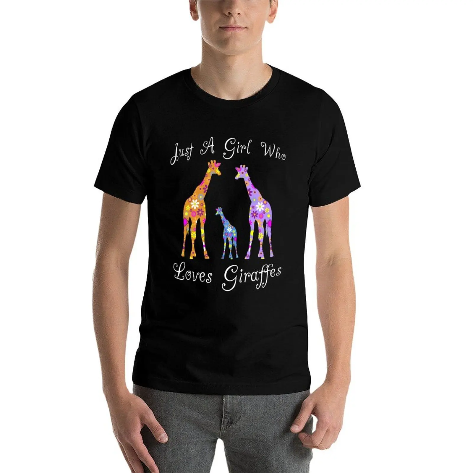 shirts Bloemen Schattig Meisjes Design Geschenken prints Voor grappige humor Stijlvolle Familie donkere shirts T-shirt t Giraffe t & Dames met