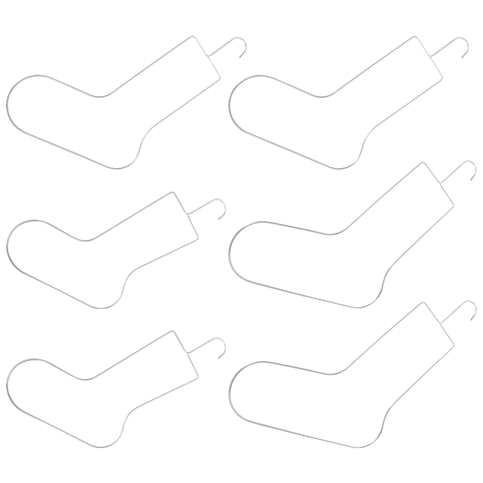 

6Pcs Sock Blockers Metal Display Rack for Knitting Crochet Socks Shape Retention Drying Tool Stainless Steel Sock Holder