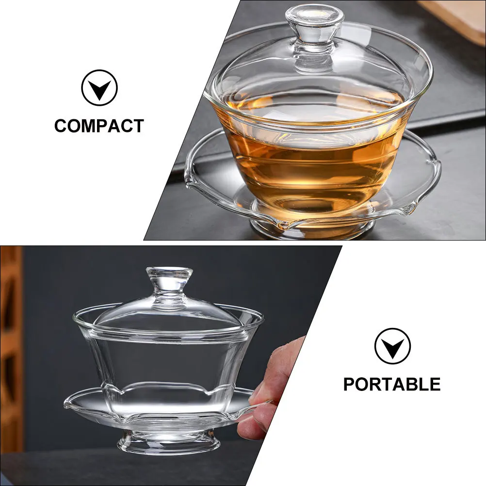 

1Set Exquisite Glass Teaware Kung Fu Tea Cup Simple Design for Tea Lovers Gifts Glass Teacup Simple Teaware Home Decor