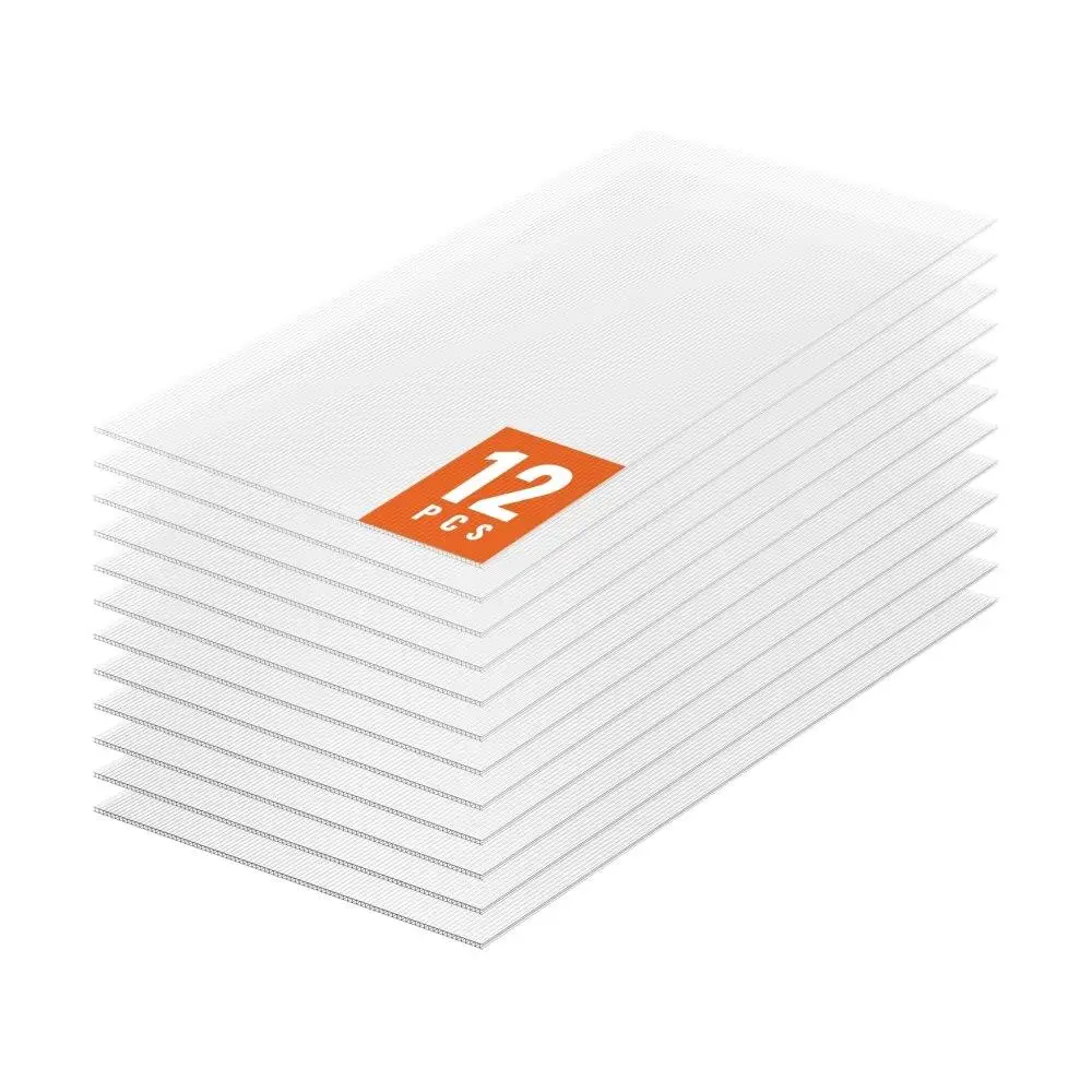 

12-Pack Polycarbonate Greenhouse Panels 2x4ft 0.24 Roof Sheets