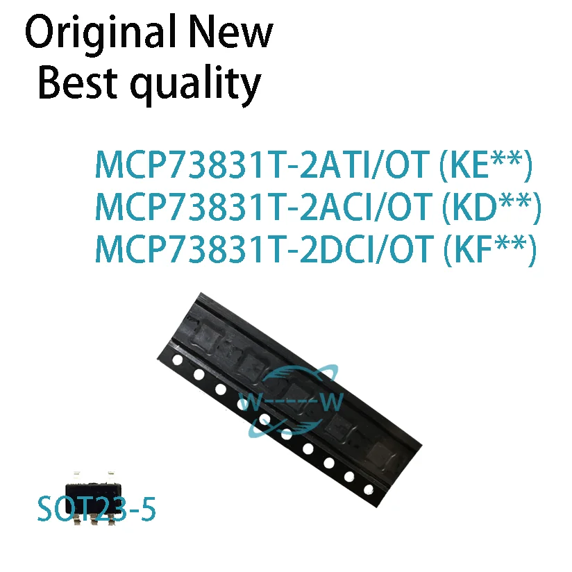 (10 PCS)NEW MCP73831T-2ATI/OT KExx MCP73831T-2ACI/OT KDxx MCP73831T-2DCI/OT KFxx MCP73831T SOT23-5 IC Chip electronic